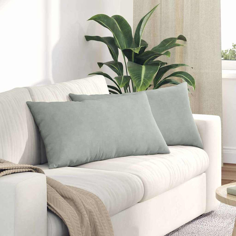 Load image into Gallery viewer, Vidaxl sofa kussens 2 stuks lichtgrijs 80 x 40 cm cordstof