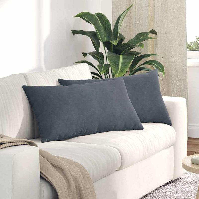 Load image into Gallery viewer, Vidaxl sofa kussens 2 stuks donkergrijs 80 x 40 cm cordstof