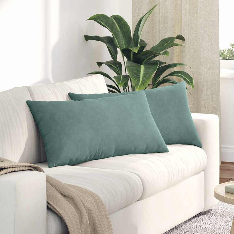 Load image into Gallery viewer, Vidaxl sofa kussens 2 stuks zeegroen 80 x 40 cm cordstof