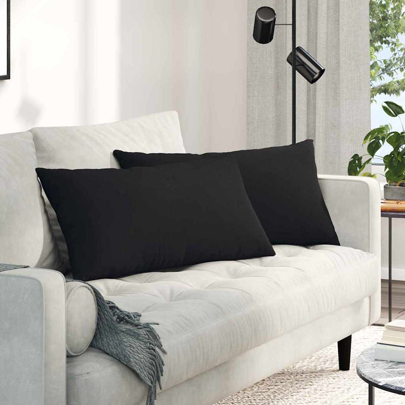 Load image into Gallery viewer, Vidaxl sofa kussens 2 stuks zwart 80 x 40 cm stof