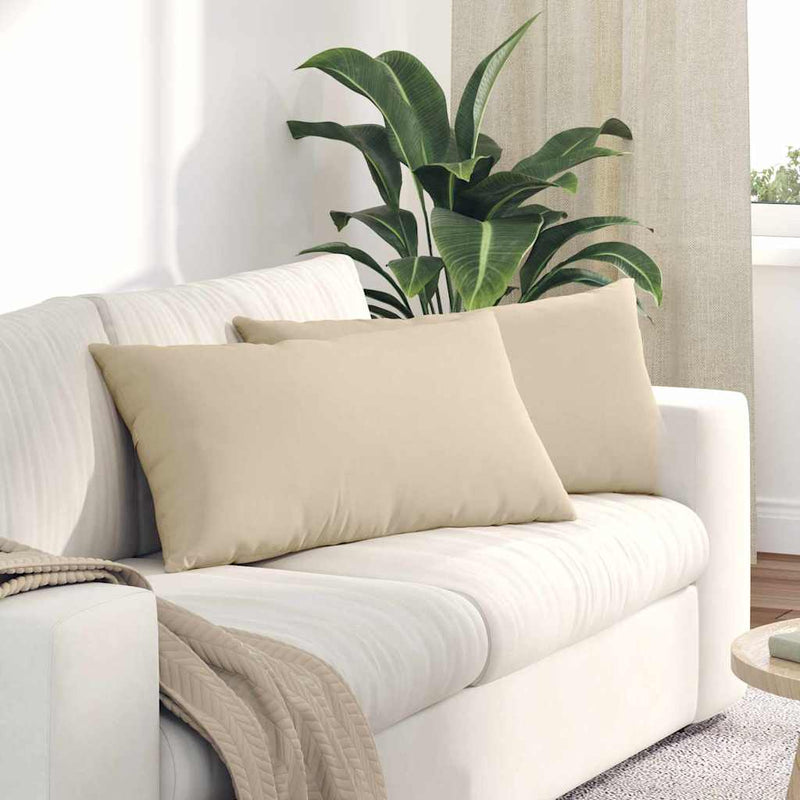 Load image into Gallery viewer, Vidaxl sofa kussens 2 stuks crème 80 x 40 cm stof