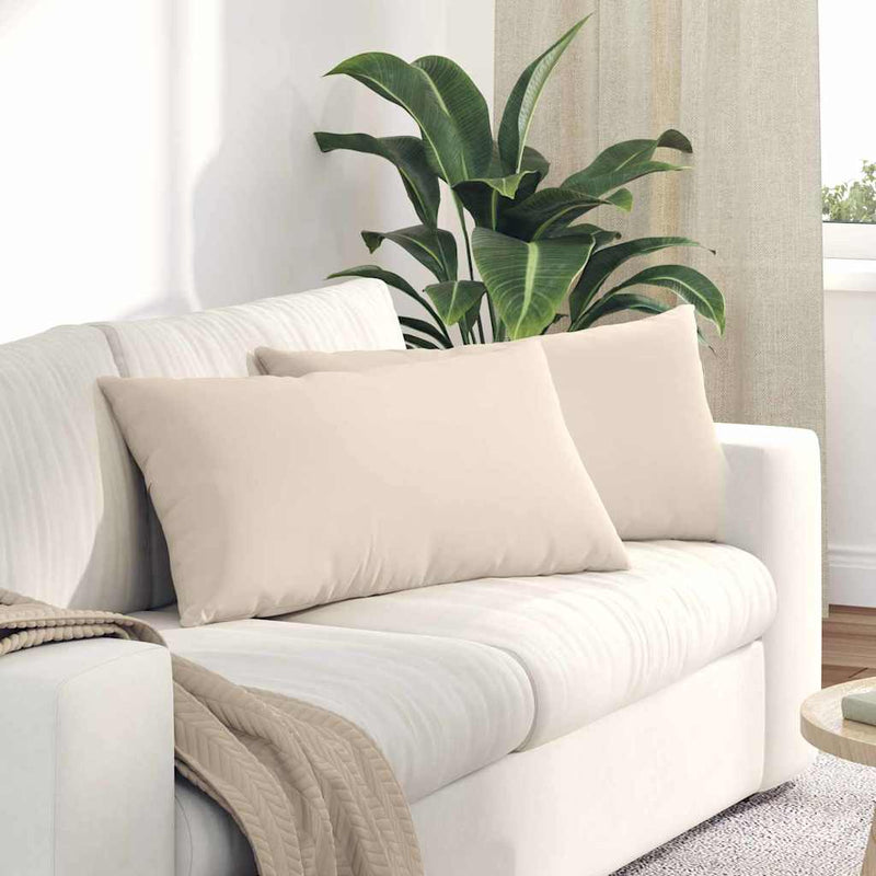 Load image into Gallery viewer, Vidaxl sofa kussens 2 stuks beige 80 x 40 cm stof