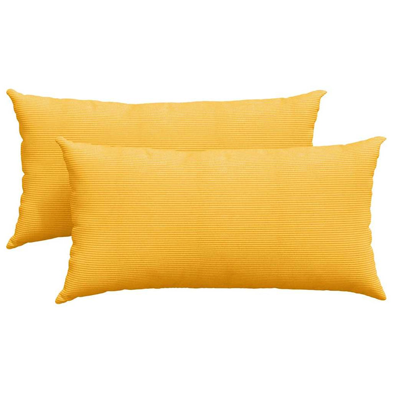 Load image into Gallery viewer, Vidaxl sofa kussens 2 stuks lichtgeel 80 x 40 cm cordstof