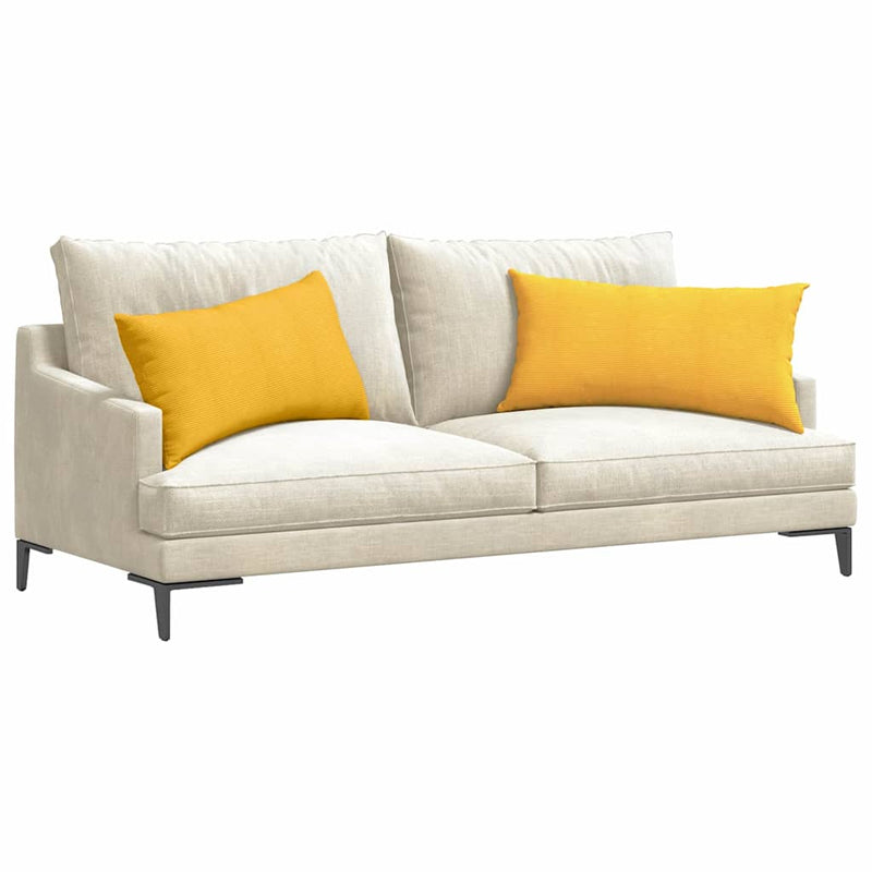Load image into Gallery viewer, Vidaxl sofa kussens 2 stuks lichtgeel 80 x 40 cm cordstof