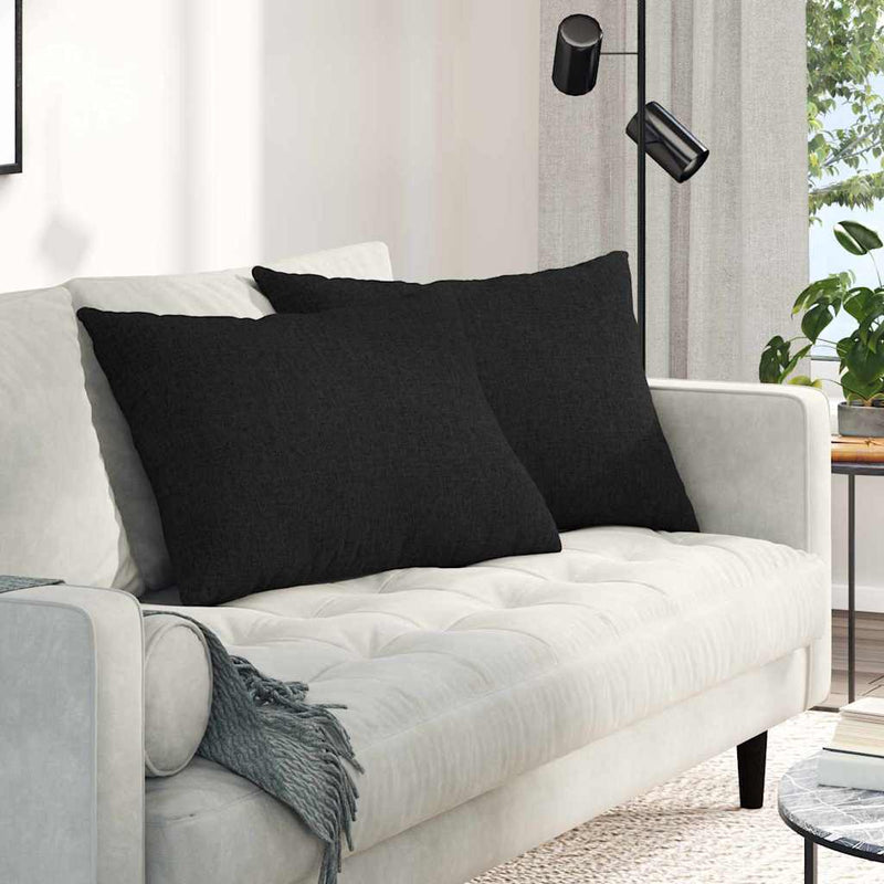 Load image into Gallery viewer, Vidaxl sofa kussens 2 pcs zwart 70 x 50 cm stof