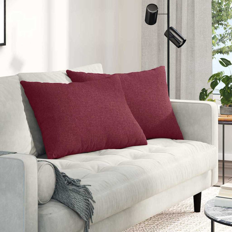 Load image into Gallery viewer, Vidaxl sofa kussens 2 pcs wijnrood 70 x 50 cm stof