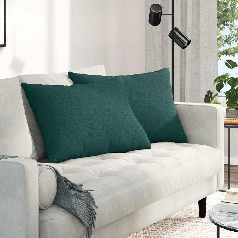 Load image into Gallery viewer, Vidaxl sofa kussens 2 pcs donkergroen 70 x 50 cm stof