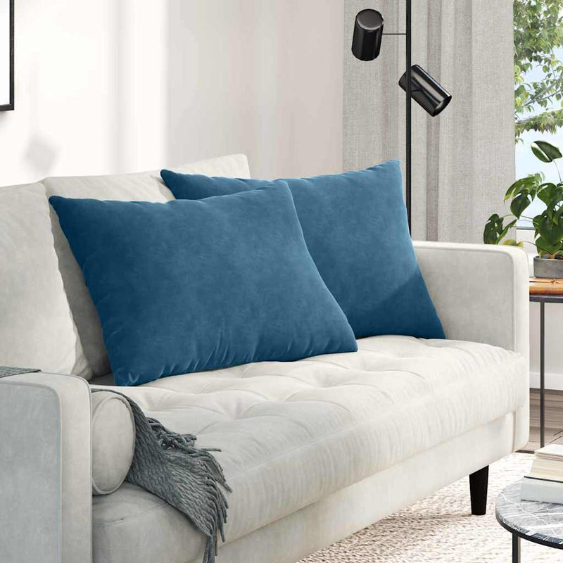 Load image into Gallery viewer, Vidaxl sofa kussens 2 stuks blauw 70 x 50 cm cordstof