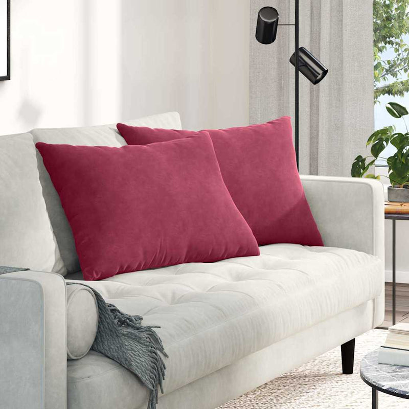 Load image into Gallery viewer, Vidaxl sofa kussens 2 stuks wijnrood 70 x 50 cm cordstof