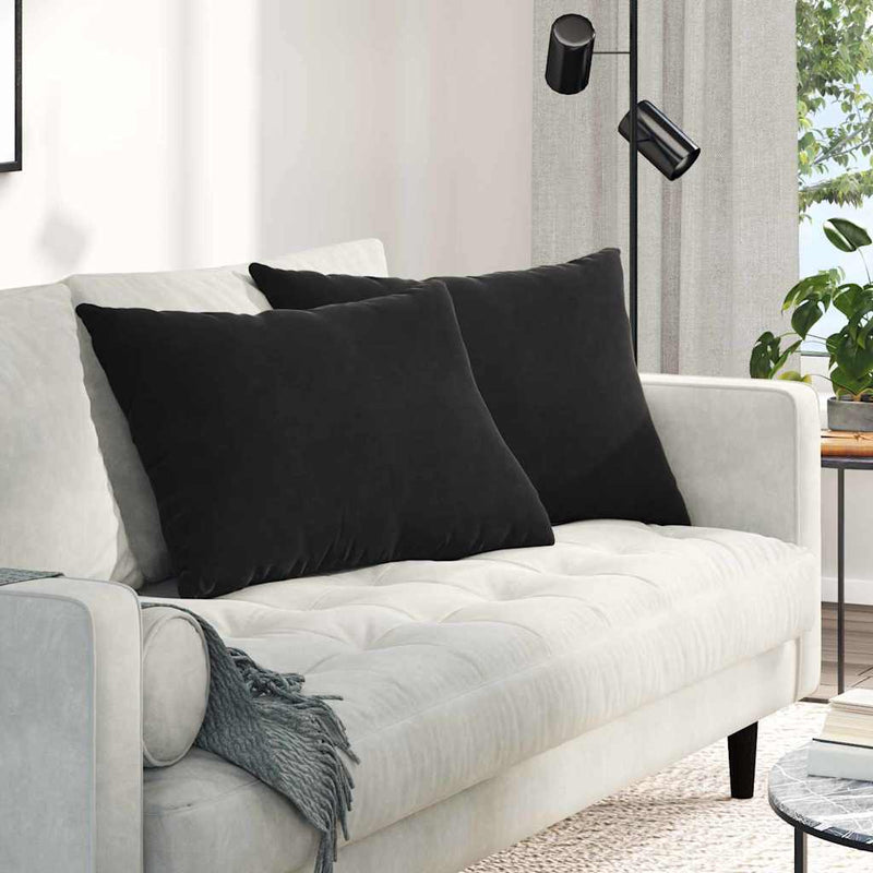 Load image into Gallery viewer, Vidaxl sofa kussens 2 stuks zwart 70 x 50 cm cordstof