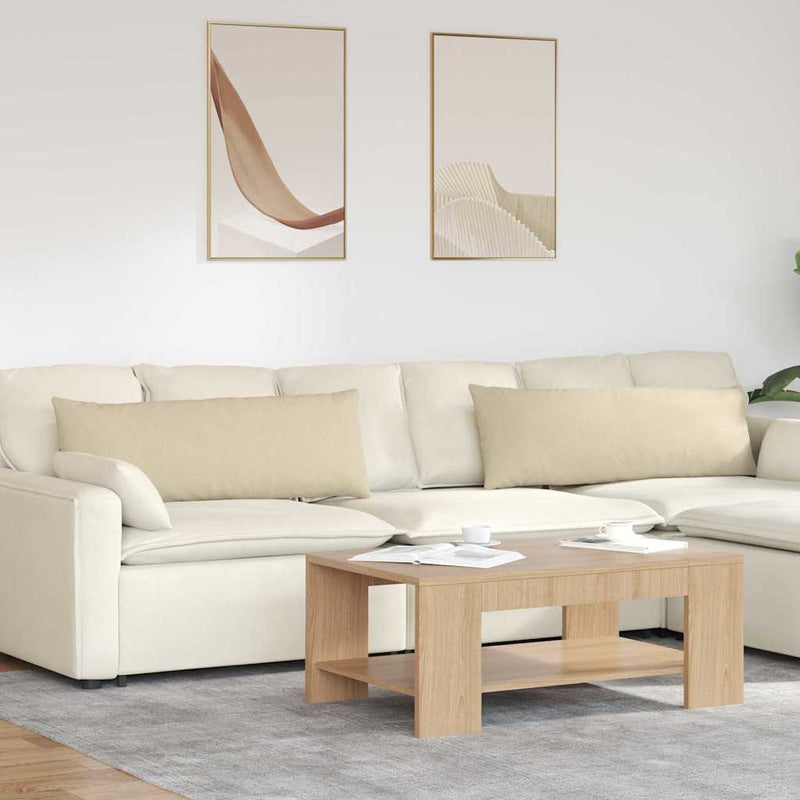 Load image into Gallery viewer, Vidaxl sofa kussens 2 pcs crème 120 x 40 cm stof