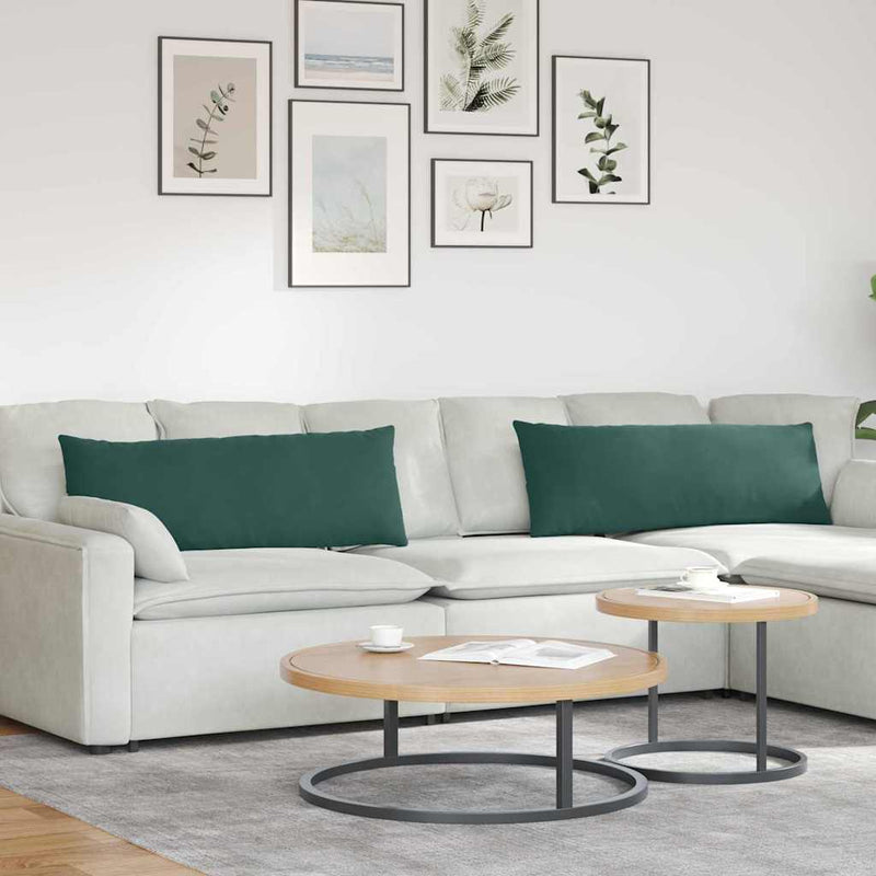 Load image into Gallery viewer, Vidaxl sofa kussens 2 stuks donkergroen 120 x 40 cm cordstof