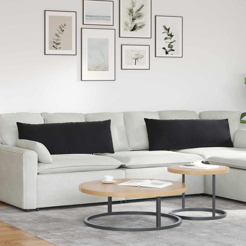Load image into Gallery viewer, Vidaxl sofa kussens 2 stuks zwart 120 x 40 cm cordstof