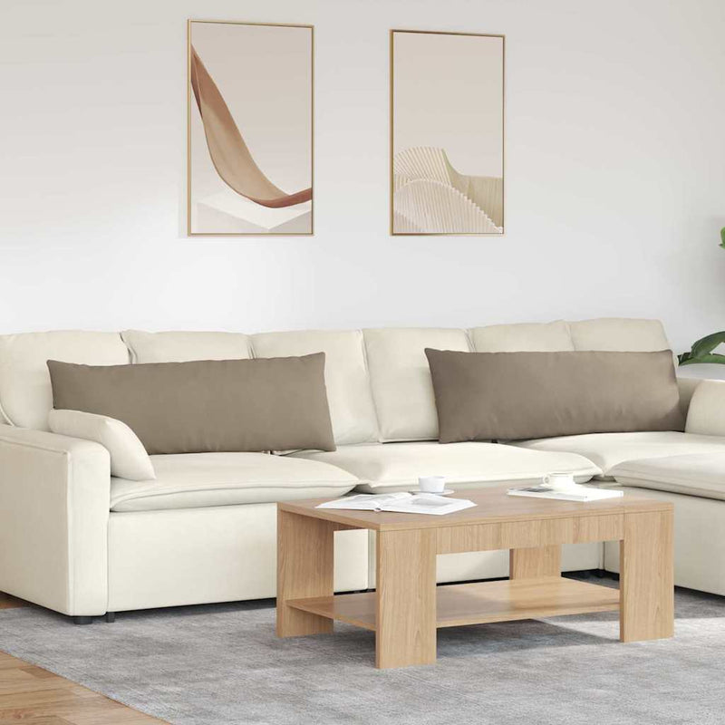 Load image into Gallery viewer, Vidaxl sofa kussens 2 stuks taupe 120 x 40 cm stof