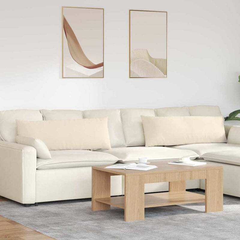 Load image into Gallery viewer, Vidaxl sofa kussens 2 stuks beige 120 x 40 cm stof