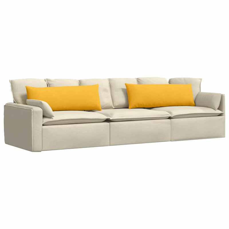 Load image into Gallery viewer, Vidaxl sofa kussens 2 stuks lichtgeel 120 x 40 cm cordstof