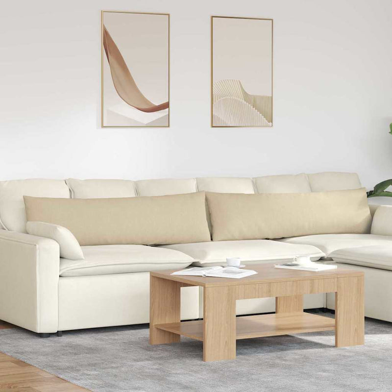 Load image into Gallery viewer, Vidaxl sofa kussens 2 pcs crème 145 x 40 cm stof