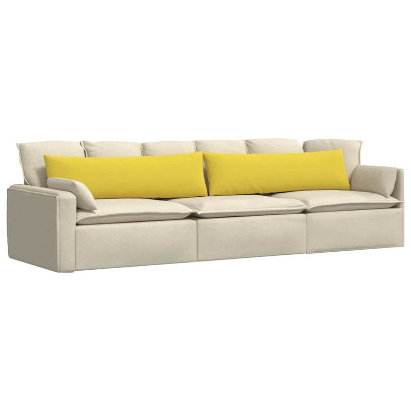 Load image into Gallery viewer, Vidaxl sofa kussens 2 pcs lichtgeel 145 x 40 cm stof