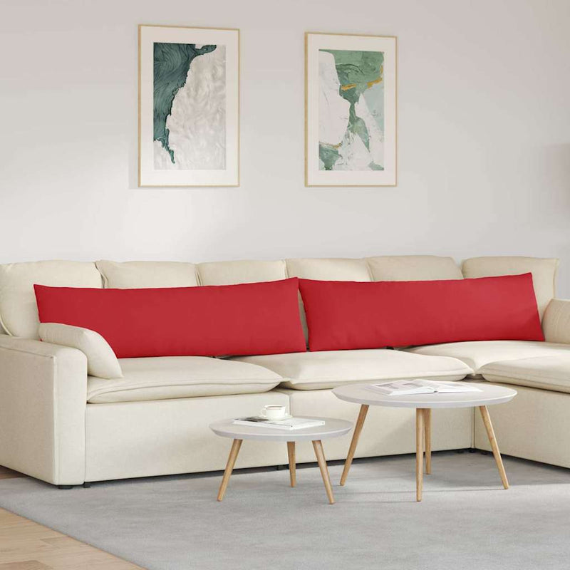 Load image into Gallery viewer, Vidaxl sofa kussens 2 pcs rood 145 x 40 cm stof