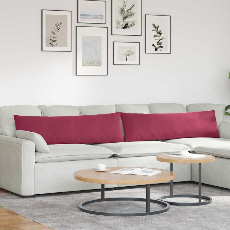 Load image into Gallery viewer, Vidaxl sofa kussens 2 stuks wijnrood 145 x 40 cm cordstof