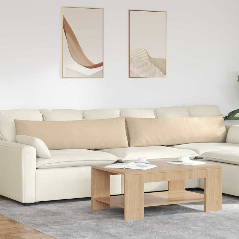 Load image into Gallery viewer, Vidaxl sofa kussens 2 stuks crème 145 x 40 cm stof