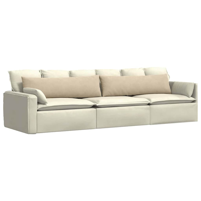 Load image into Gallery viewer, Vidaxl sofa kussens 2 stuks crème 145 x 40 cm stof
