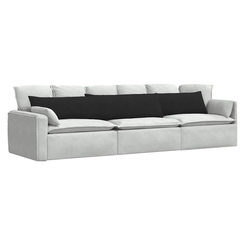 Load image into Gallery viewer, Vidaxl sofa kussens 2 pcs zwart 200 x 40 cm stof