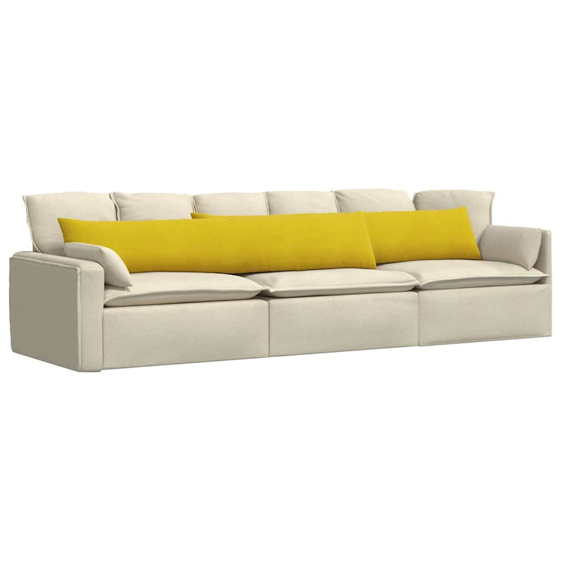 Load image into Gallery viewer, Vidaxl sofa kussens 2 stuks geel 200 x 40 cm cordstof