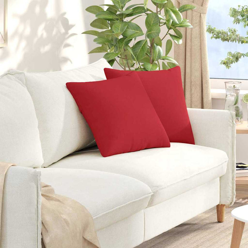 Load image into Gallery viewer, Vidaxl sofa kussens 2 pcs rood 45 x 45 cm stof