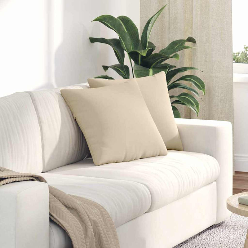 Load image into Gallery viewer, Vidaxl sofa kussens 2 stuks crème 45 x 45 cm stof