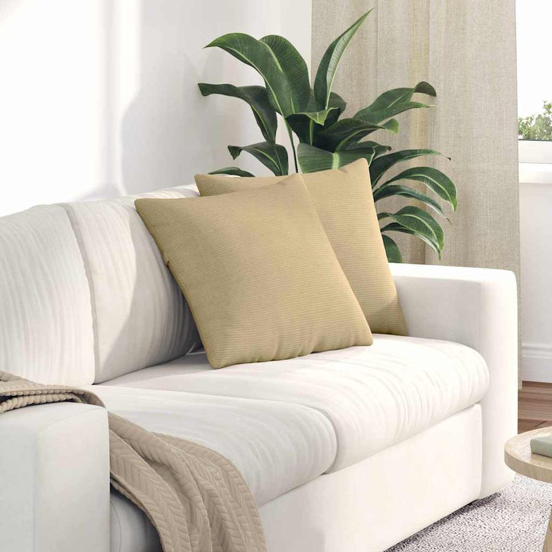 Load image into Gallery viewer, Vidaxl sofa kussens 2 stuks grijs groen 45 x 45 cm cordstof