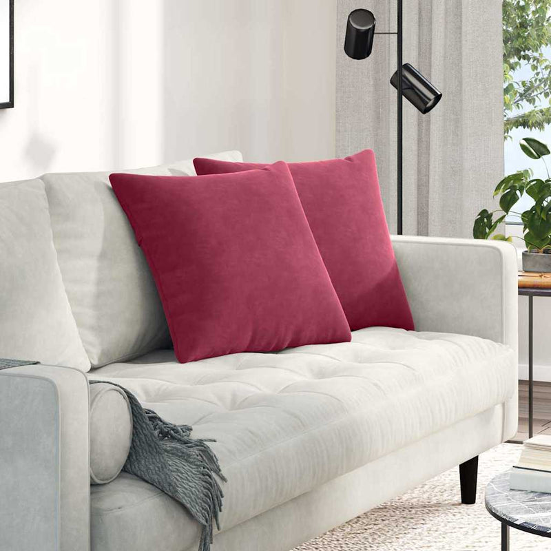 Load image into Gallery viewer, Vidaxl sofa kussens 2 stuks wijnrood 50 x 50 cm cordstof