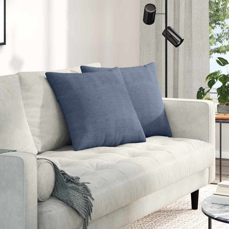 Load image into Gallery viewer, Vidaxl sofa kussens 2 stuks blauw 50 x 50 cm cordstof