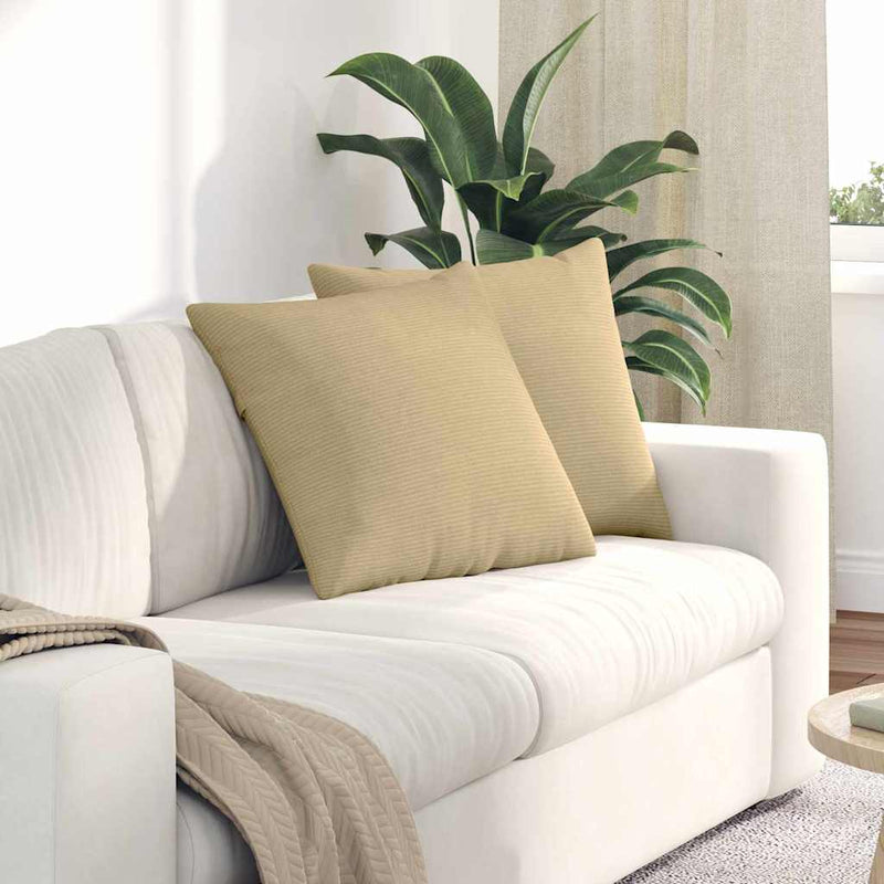 Load image into Gallery viewer, Vidaxl sofa kussens 2 stuks grijs groen 50 x 50 cm cordstof