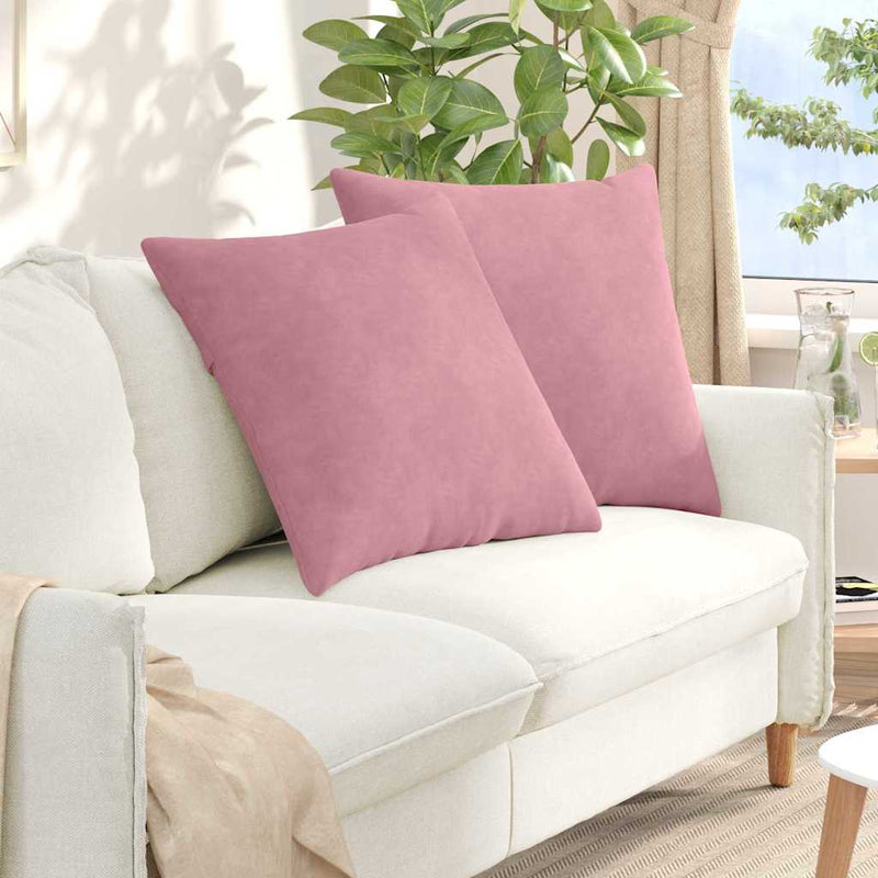 Load image into Gallery viewer, Vidaxl sofa kussens 2 stuks roze 60 x 60 cm cordstof