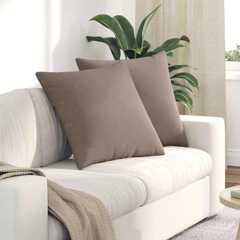 Load image into Gallery viewer, Vidaxl sofa kussens 2 stuks taupe 60 x 60 cm stof