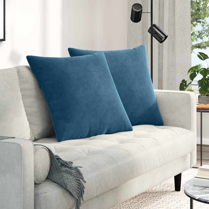 Load image into Gallery viewer, Vidaxl sofa kussens 2 stuks blauw 80 x 80 cm cordstof