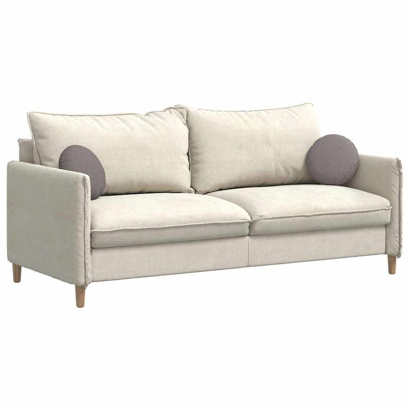 Load image into Gallery viewer, Vidaxl zitkussens 2 pcs taupe ø30 x 13 cm stof