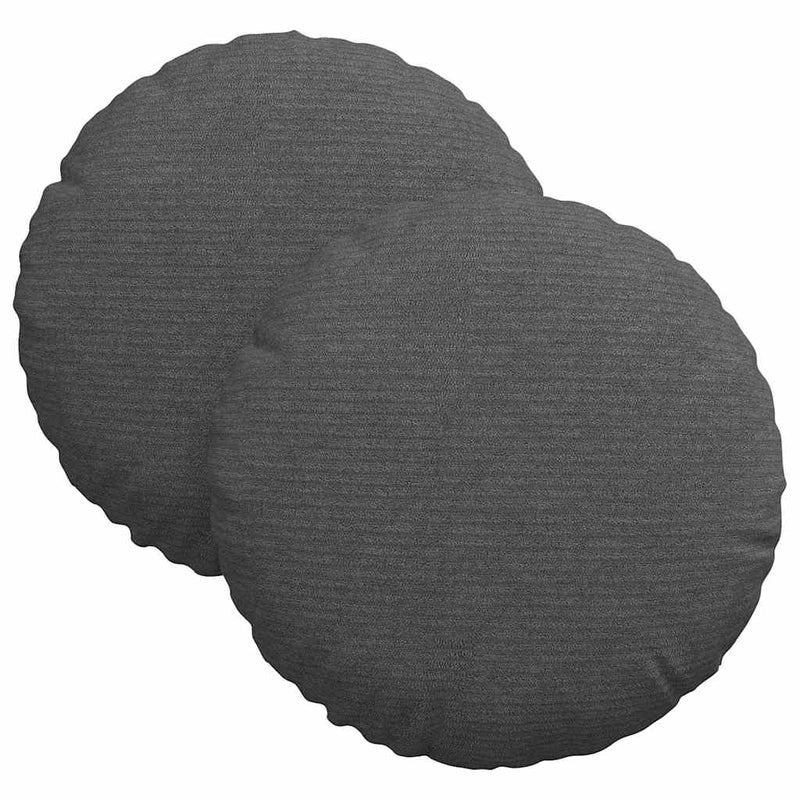 Load image into Gallery viewer, Vidaxl zitkussens 2 pcs donkergrijs ø 30 cm katoen stof