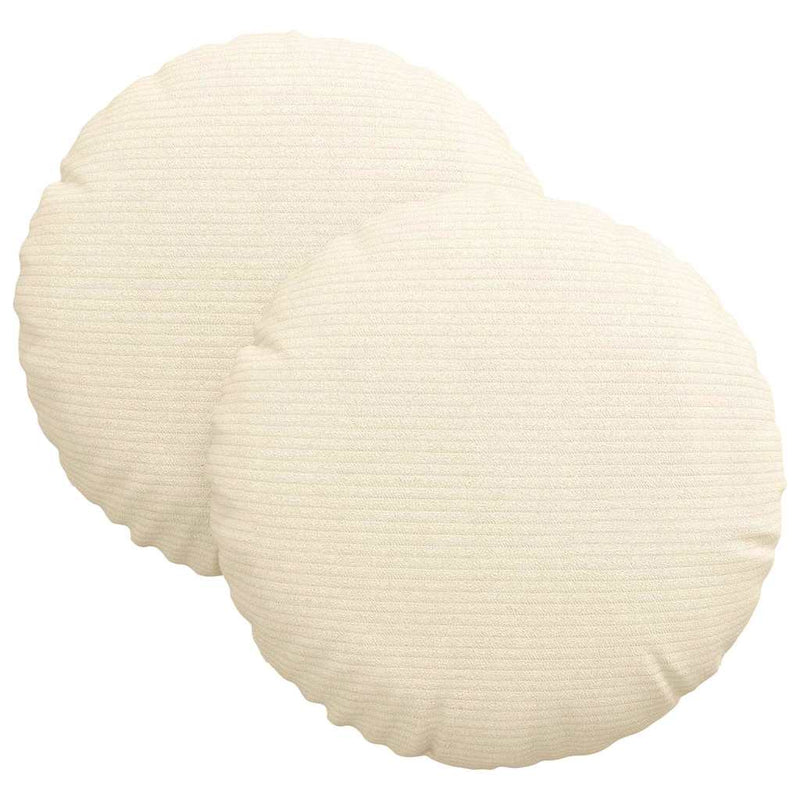 Load image into Gallery viewer, Vidaxl zitkussens 2 pcs crème ø 30 cm katoen stof