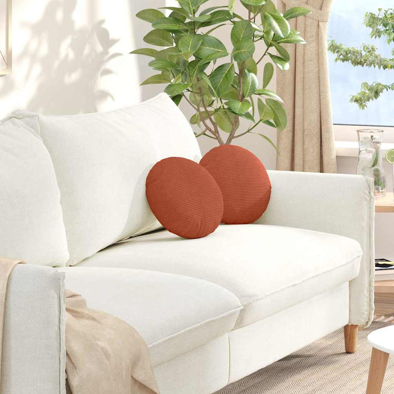 Load image into Gallery viewer, Vidaxl zitkussens 2 pcs rood-oranje ø 30 cm katoen stof