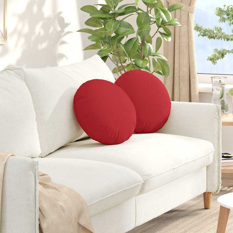 Load image into Gallery viewer, Vidaxl zitkussens 2 pcs rood ø40 x 13 cm stof