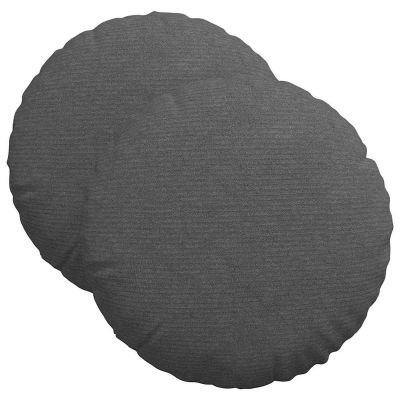Load image into Gallery viewer, Vidaxl zitkussens 2 pcs donkergrijs ø 40 cm katoen stof