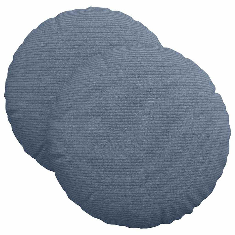 Load image into Gallery viewer, Vidaxl zitkussens 2 pcs blauw ø 40 cm katoen stof