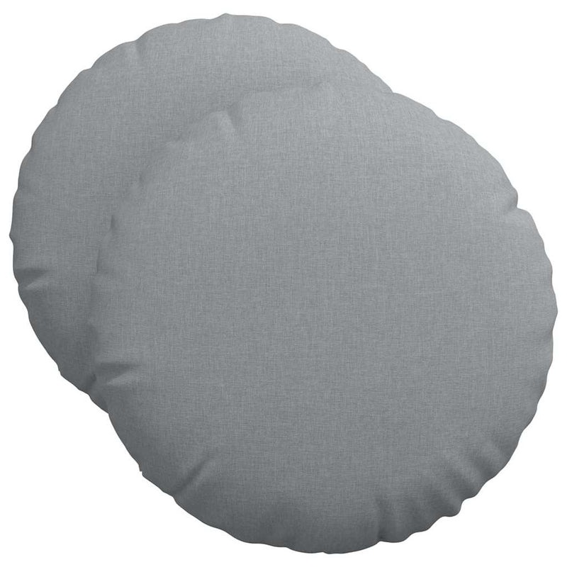 Load image into Gallery viewer, Vidaxl zitkussens 2 pcs lichtgrijs ø50 x 19 cm stof