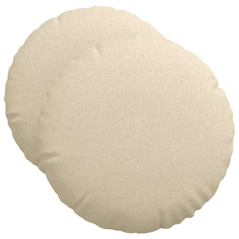 Load image into Gallery viewer, Vidaxl zitkussens 2 pcs crème ø50 x 19 cm stof