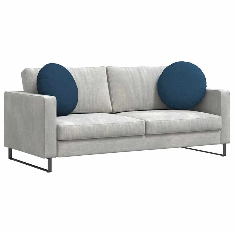 Load image into Gallery viewer, Vidaxl zitkussens 2 pcs blauw ø50 x 19 cm stof