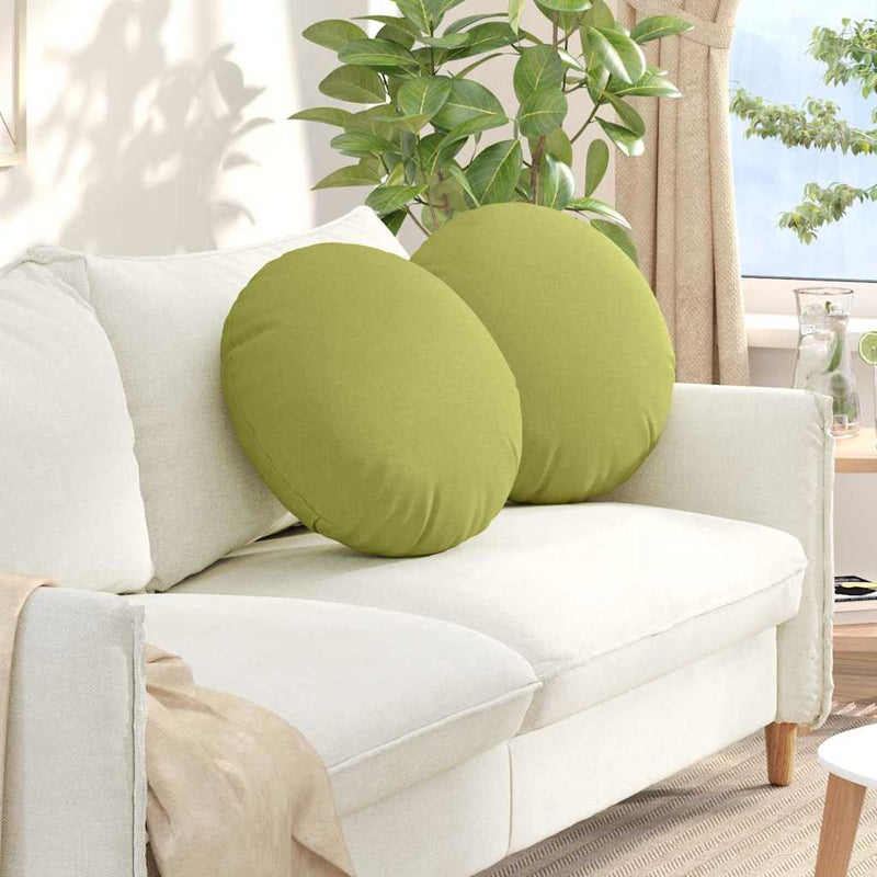 Load image into Gallery viewer, Vidaxl zitkussens 2 pcs lichtgroen ø50 x 19 cm stof