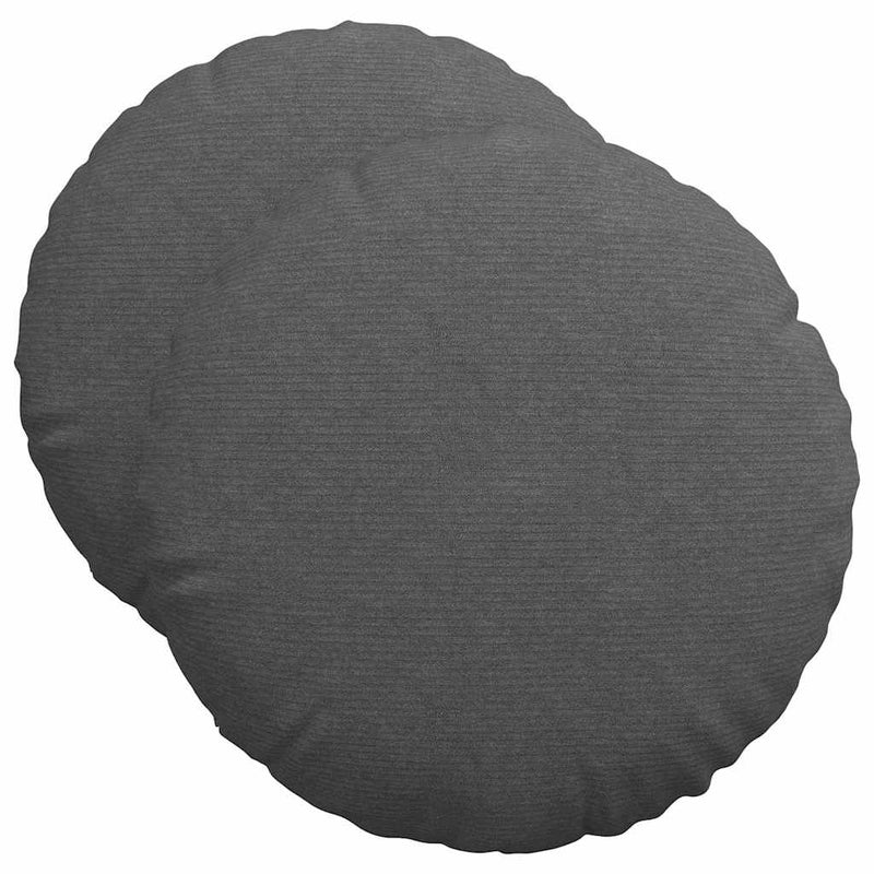 Load image into Gallery viewer, Vidaxl zitkussens 2 pcs donkergrijs ø 50 cm katoen stof