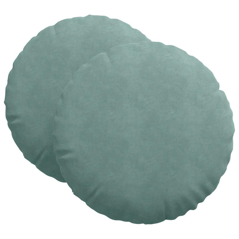 Load image into Gallery viewer, Vidaxl zitkussens 2 stuks zeegroen ø 40 x 13 cm fluweel